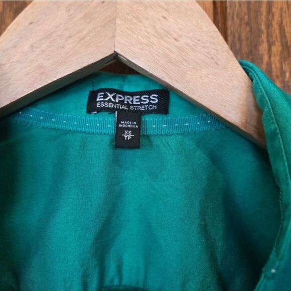 Express Essential Stretch Short Sleeve Button Down Fitted Shirt XSMALL - Picture 7 of 13